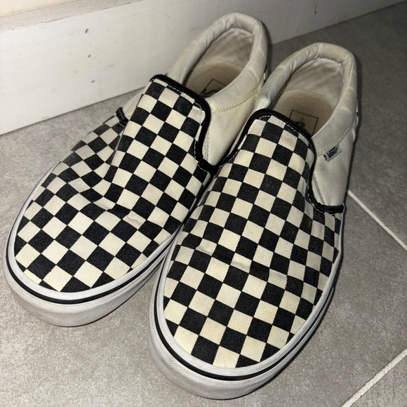 Vans Black and White Checkerboard Slip-Ons - Picture 4 of 4